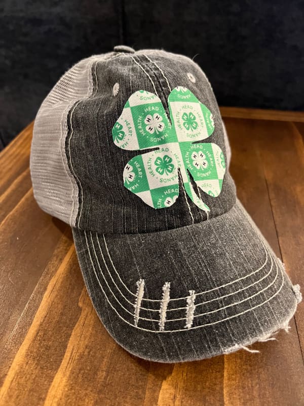 4H four leaf clover patch hat