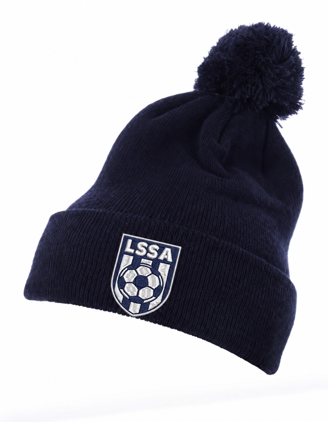 LSSA Soccer Embroidered Pom-Pom Beanie