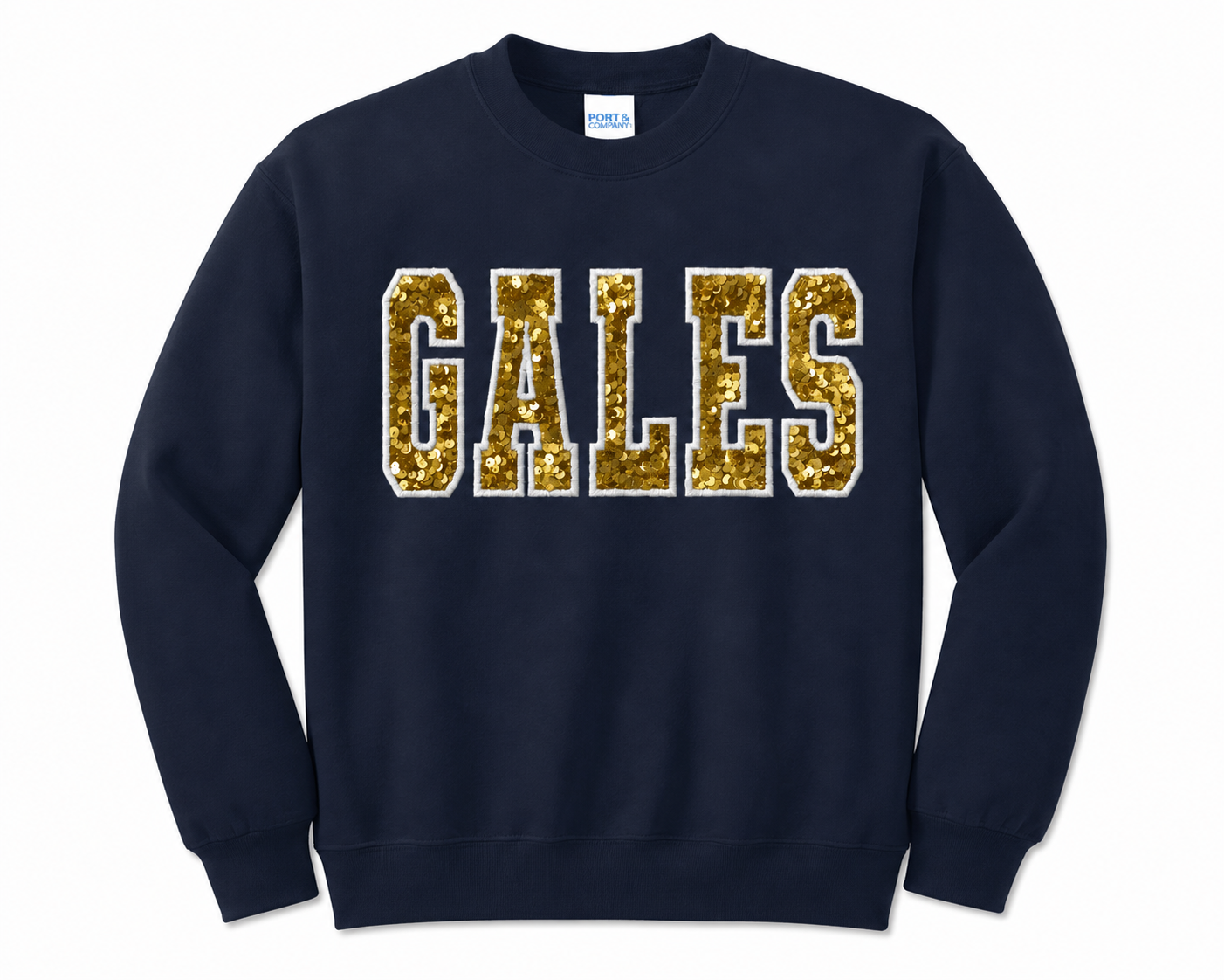 Golden Gales Sequin Appliqué Crewneck & Hoodie
