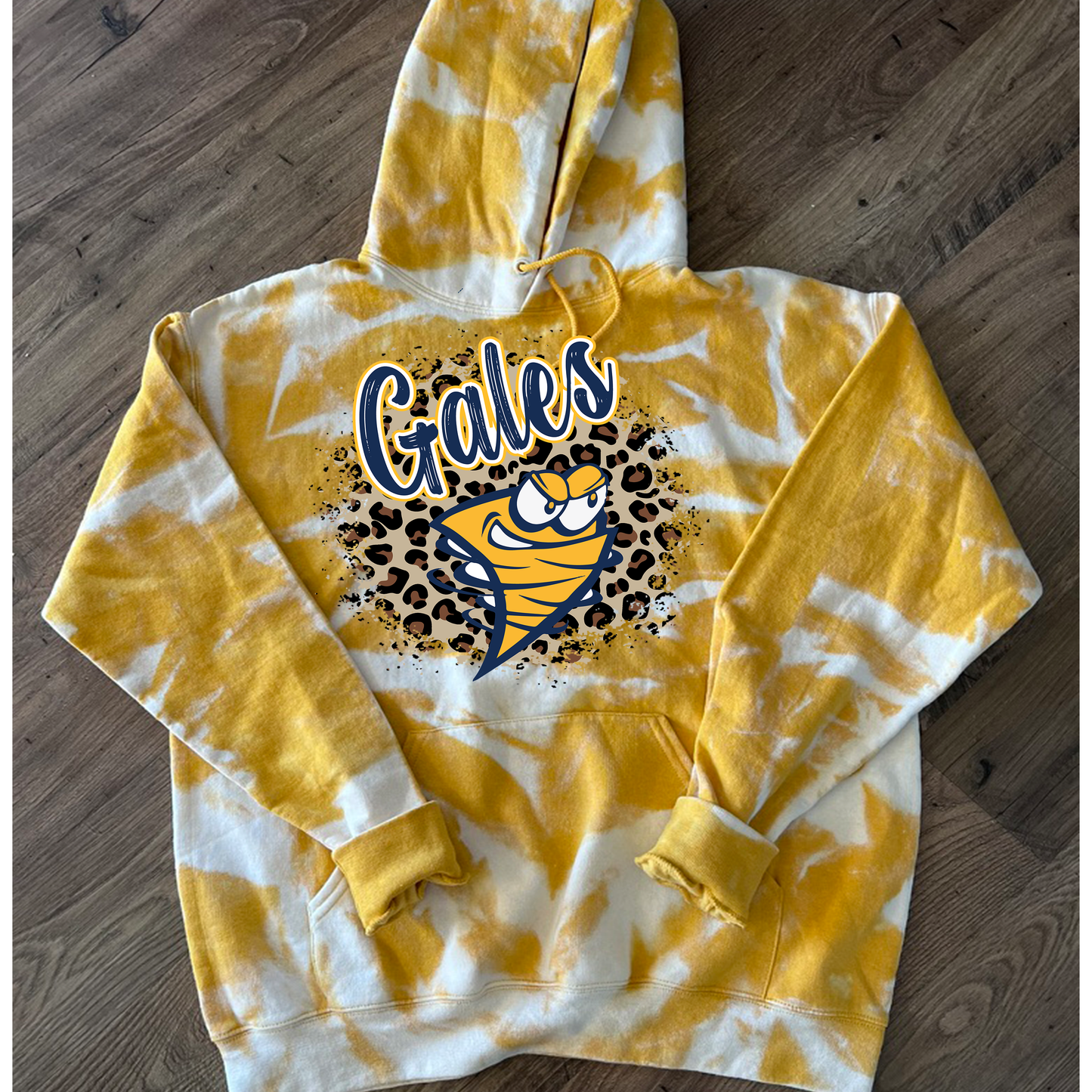 Gales Leopard Circle Tie‑Dye Sweatshirt – Adult S to 3XL
