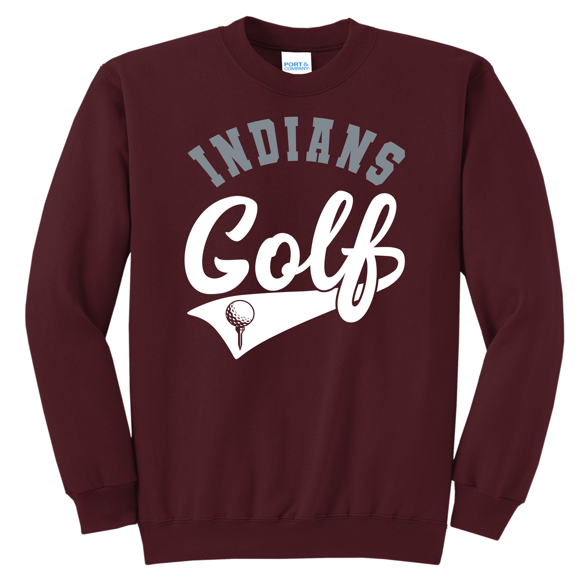 Canal Winchester Indians Golf Sweatshirt – Golf Graphic Hoodie & Crewneck | Youth & Adult Sizes | Black, Maroon & Grey