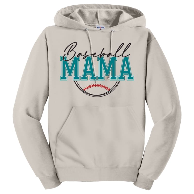 Baseball Mama Custom Sweatshirt Sandstone / Hoodie / Small