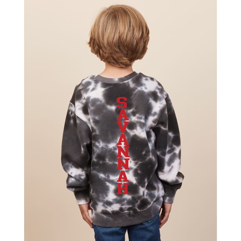🖤 Black Tie-Dye Fighting Fish SWIM Youth Sweatshirt