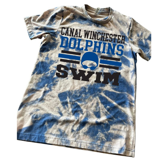 🎽 Canal Winchester Dolphins SWIM Scrunch-Dye Tee | Tie-Dye