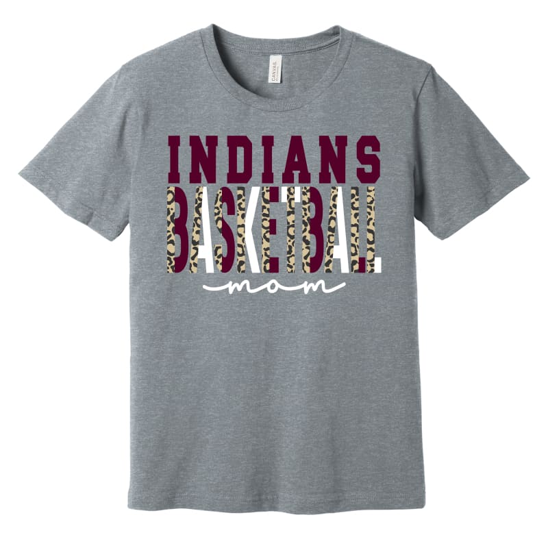 Canal Winchester Indians Basketball Tee – Grey Leopard