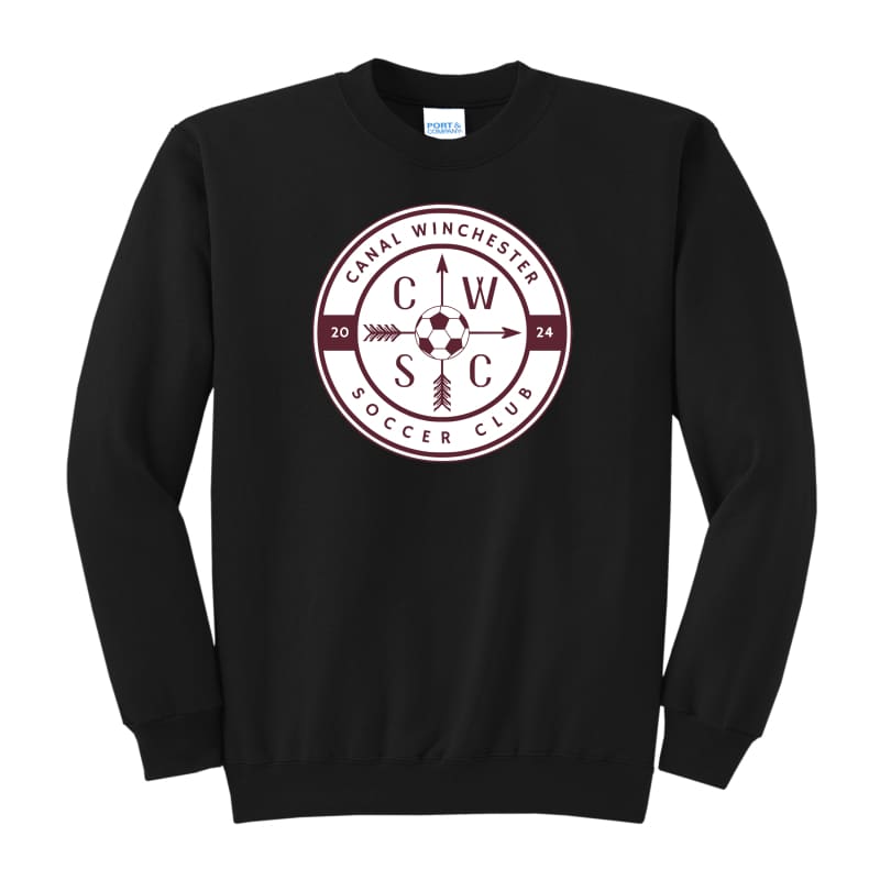Canal Winchester Soccer Club Crew Sweatshirt - Black