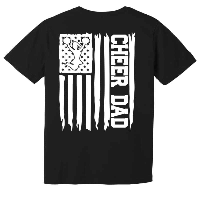 Cheer Dad Flag Custom Tee – Pickerington Ohio Cheer