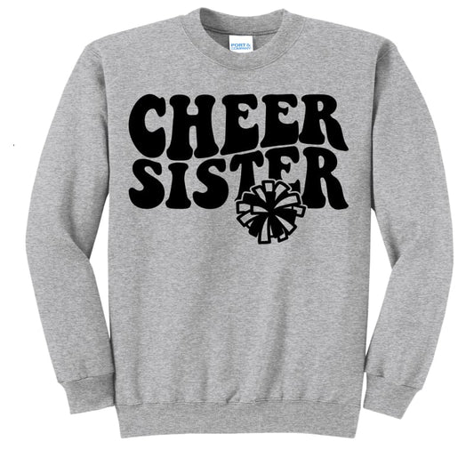 🖤 Cheer Sister & Game Day Snack Lover Sweatshirt –