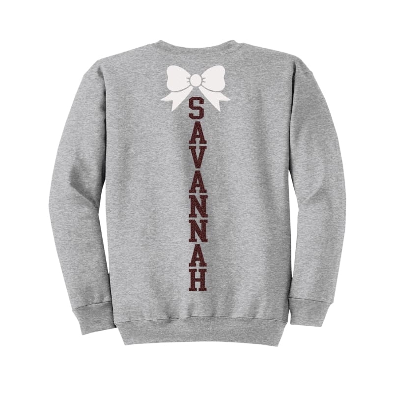 Custom Indians Cheer Glitter Sweatshirt with Name – Maroon