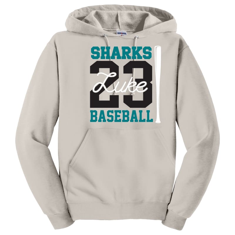 Custom Sharks Baseball Sweatshirt Sandstone / Hoodie