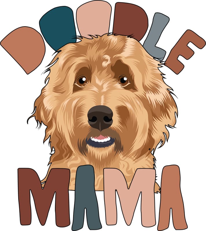 Doodle Mama Tee - Small / Red Doodle - Clothing