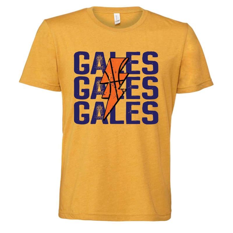 GALES Lightning Grey Tee – Lancaster Gales Basketball Gear