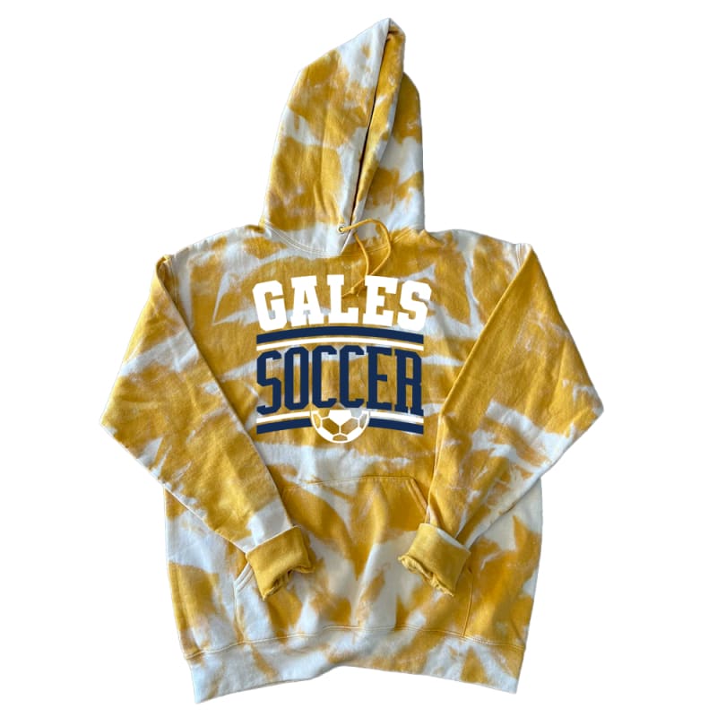 🔥 Gales Soccer Hand-Bleached Mustard Hoodie – Lancaster