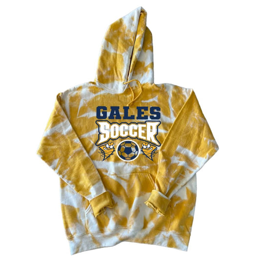 🔥 Gales Soccer Hand-Bleached Mustard Yellow Hoodie –