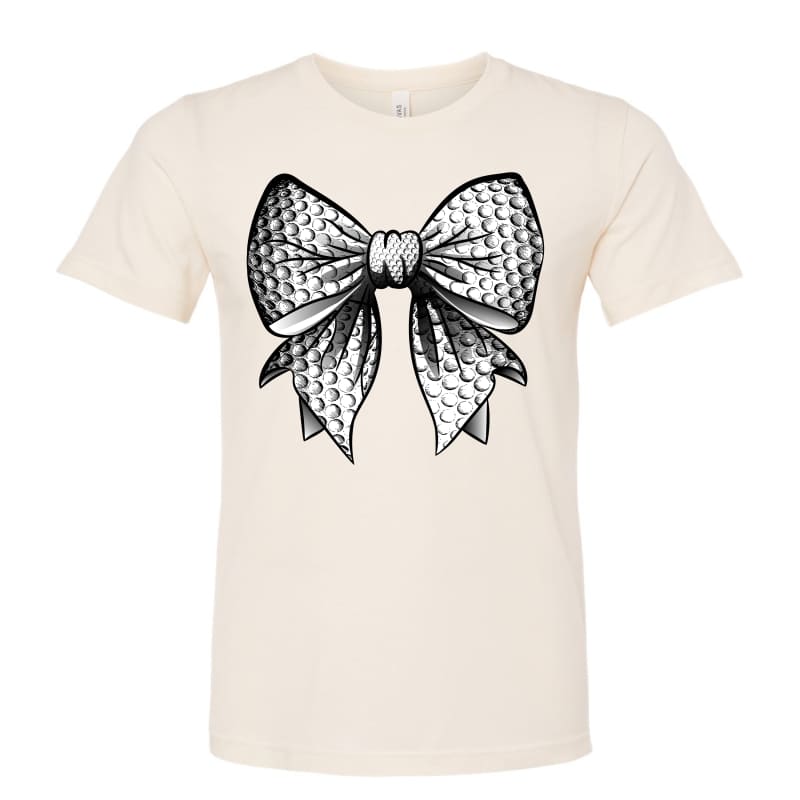 Girls Golf Bow Tee – Carroll Ohio Collection Small / Cream