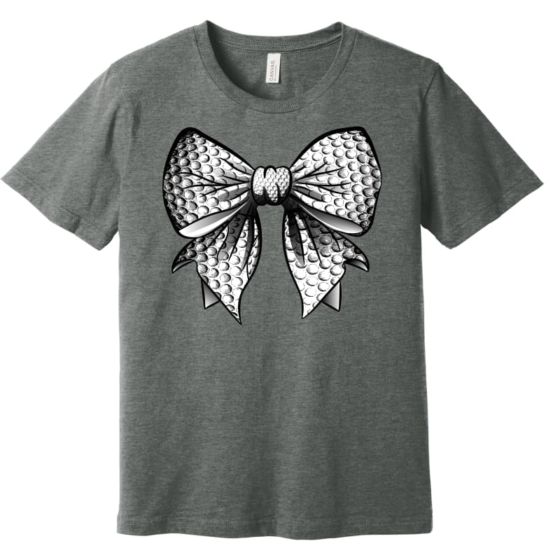 Girls Golf Bow Tee – Carroll Ohio Collection Small / Gray