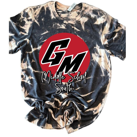 🔥 GM Circles Hand‑Scrunched Red T‑Shirt | Youth S to Adult