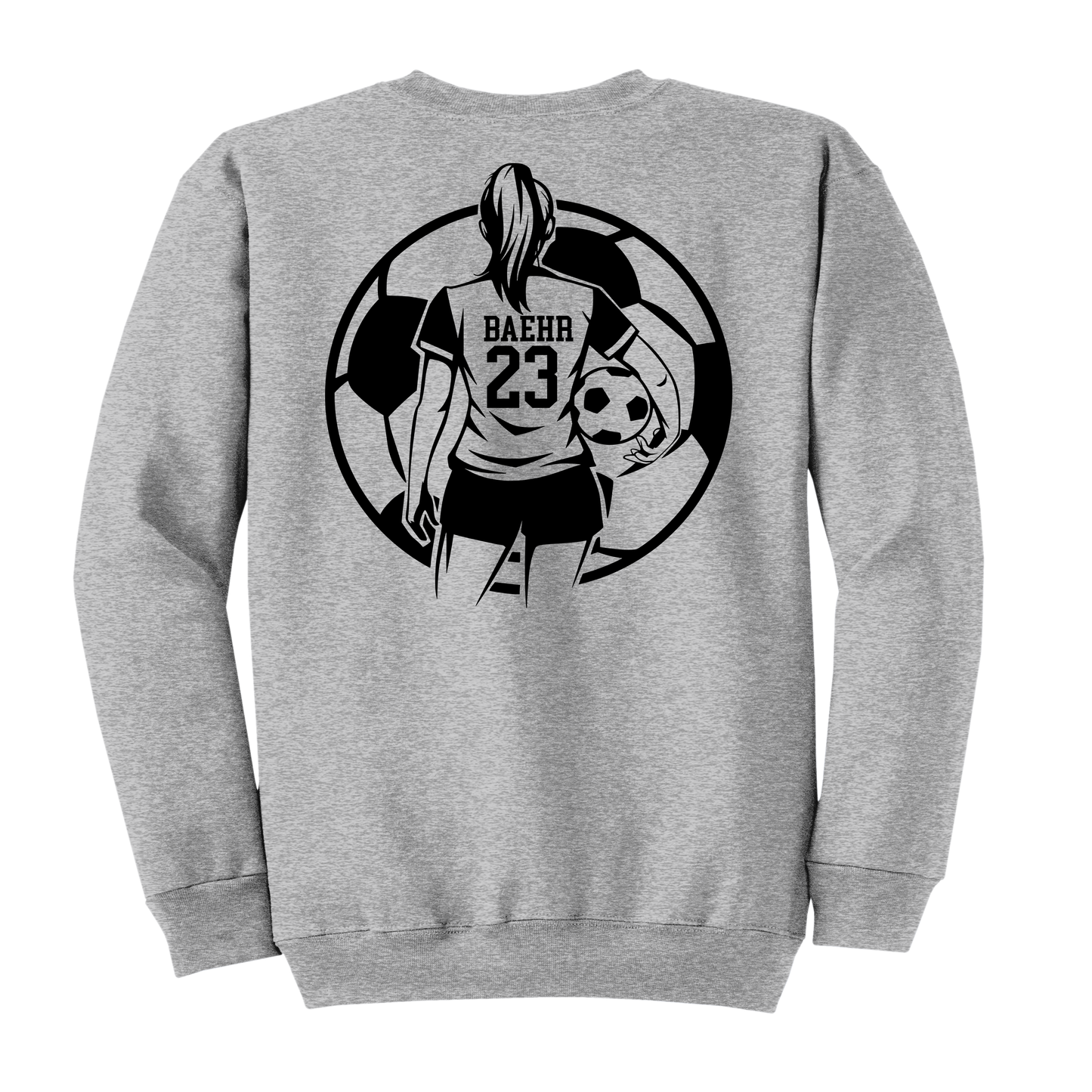 ⚽ Soccer Grandma Sweatshirt – Crewneck or Hoodie | Cream & Grey