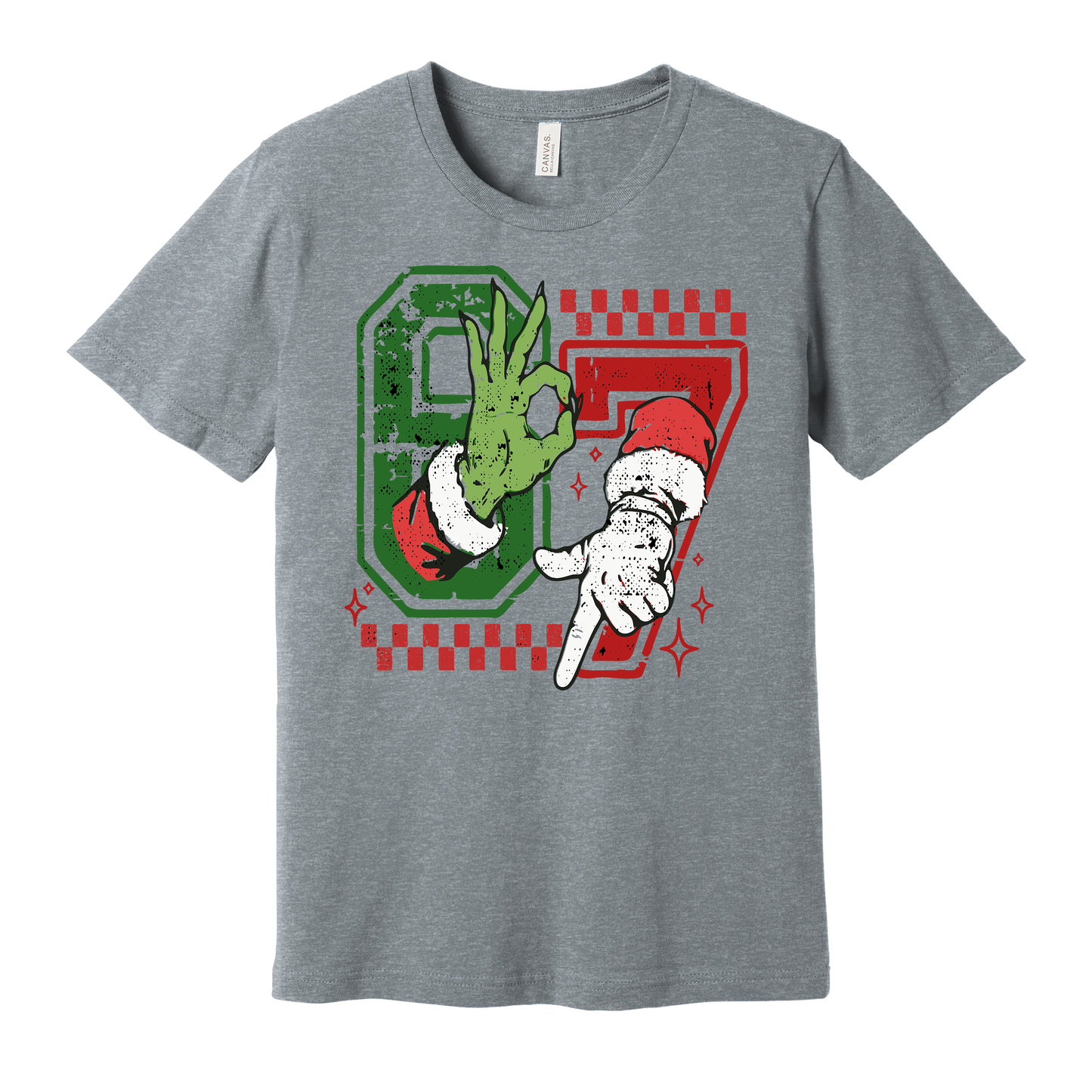 Grinch Santa “67” Graphic Tee – Trendy Holiday Meme Unisex Shirt (Youth S–Adult 3XL)