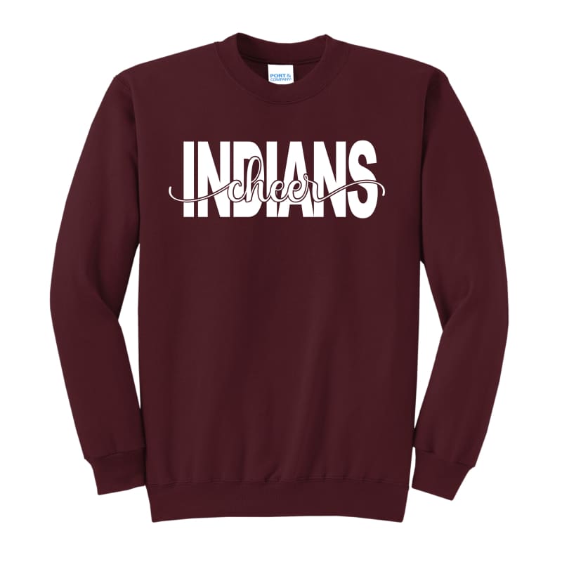 π€ Indians Cheer Sweatshirt β Classic Black & White Design