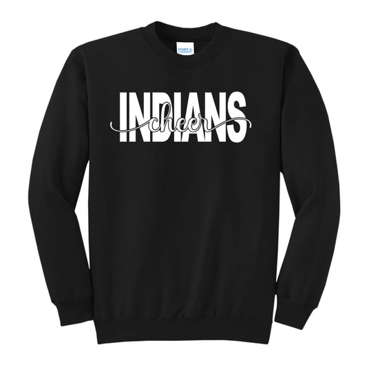 🖤 Indians Cheer Sweatshirt – Classic Black & White Design