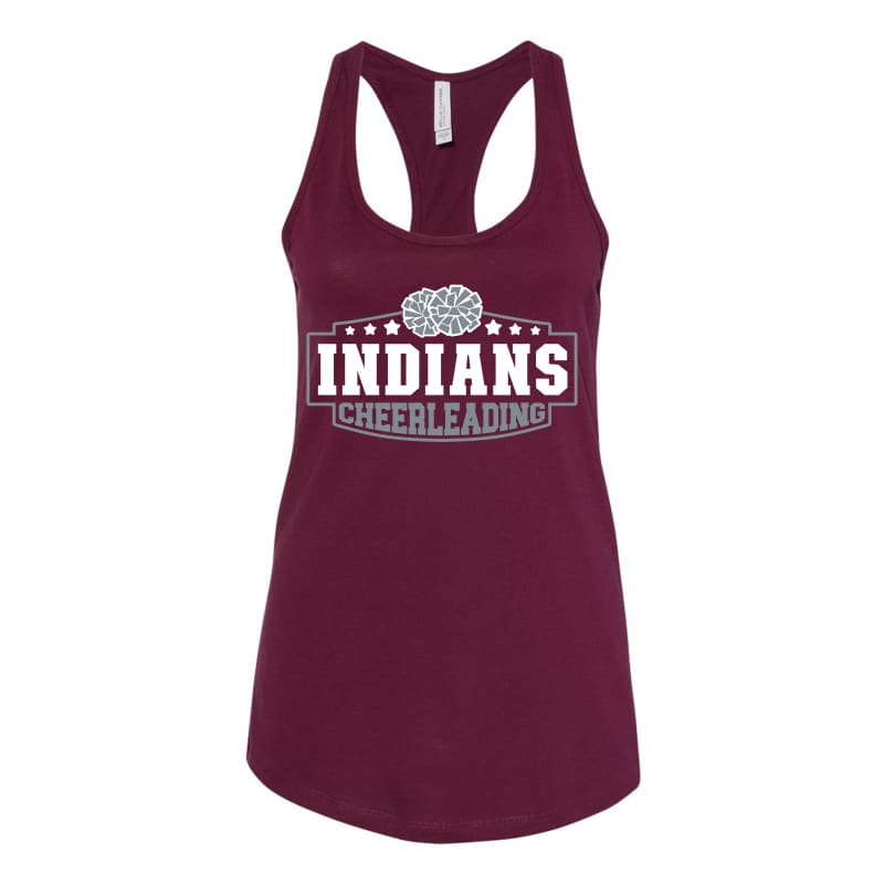 Indians Cheerleading Racerback Tank – Super‑Soft Spirit