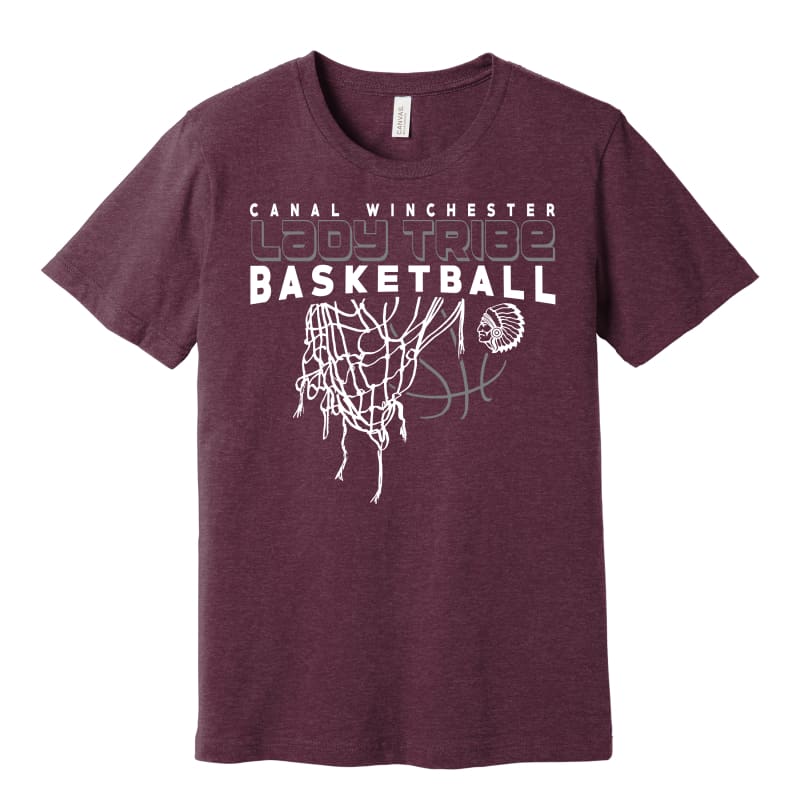 ’Lady Tribe Basketball Net’ Tee - Small / Indians / Maroon