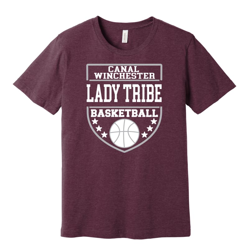 Lady Tribe Basketball Shield Tee – Canal Winchester - Small