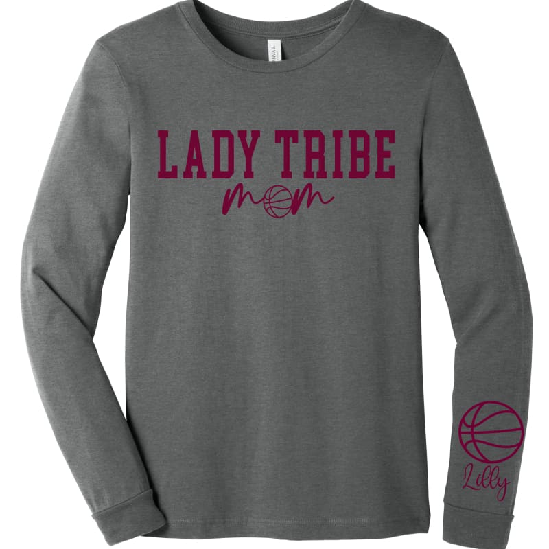 Lady Tribe Tee - Small / Long / Gray - Clothing