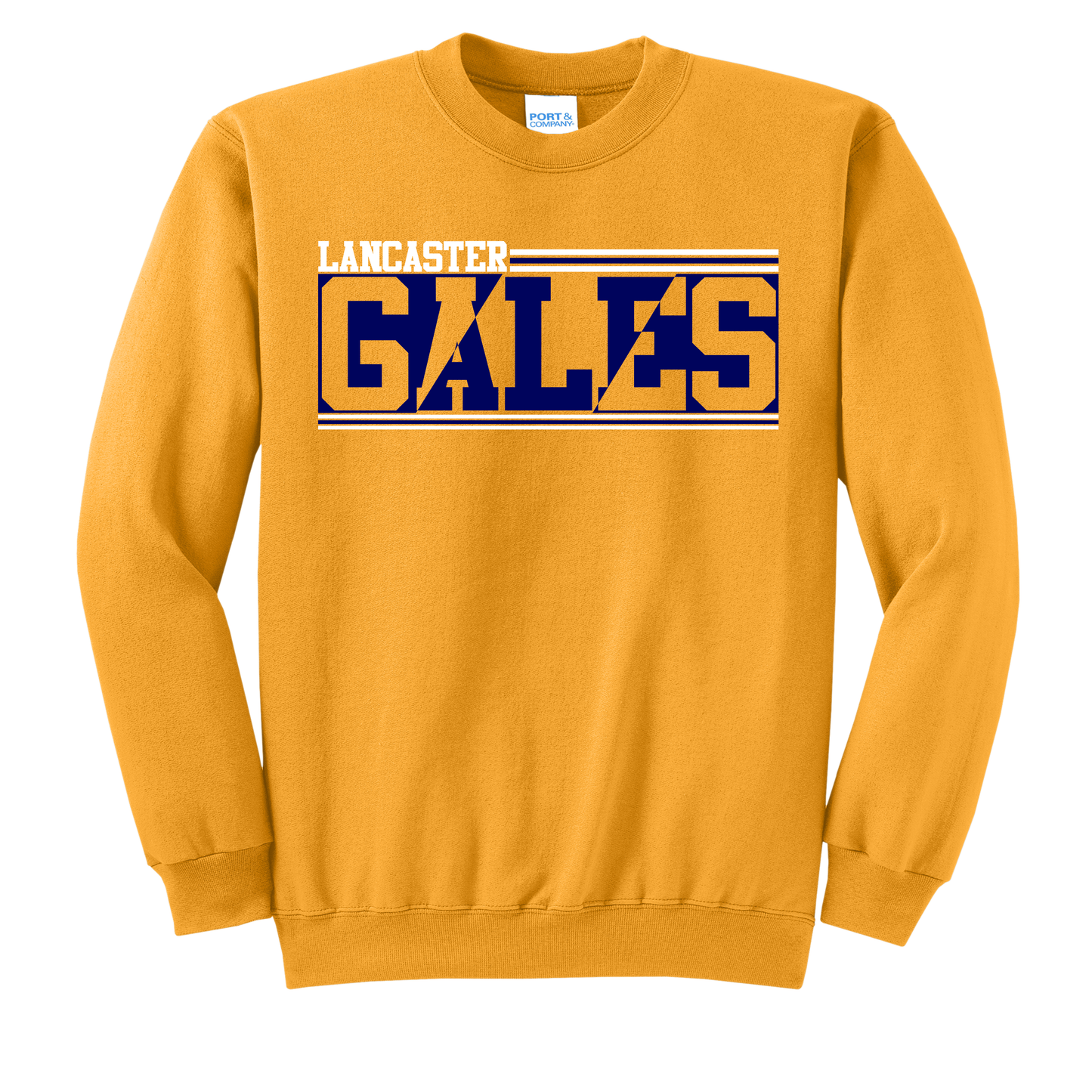 Lancaster Gales Split Sweatshirt – Youth S to Adult 3XL | Grey • Navy • Gold