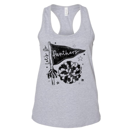 Let’s Go Panthers Cheer Tank – Women’s Racerback Spirit