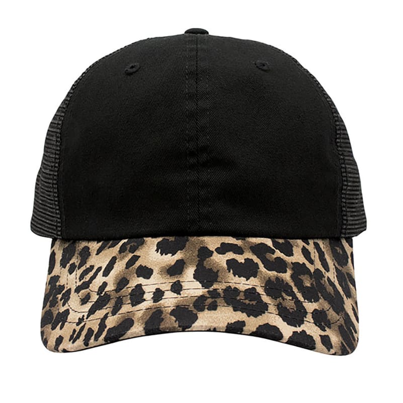 Mama Metallic Leopard Snapback Trucker Hat