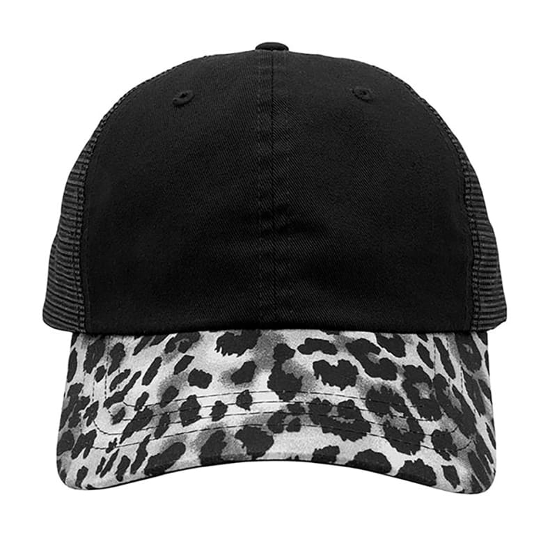 Mama Metallic Leopard Snapback Trucker Hat