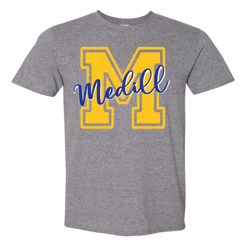 Medill M Tee - Gray / Small / Short - Clothing