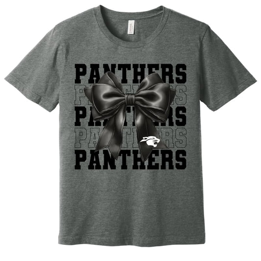 🎀 Panthers Cheer Bow T-Shirt – Pickerington Ohio Spirit