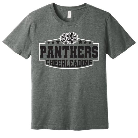 Panthers Cheerleading – Spirit Tee - Small / Gray / Short