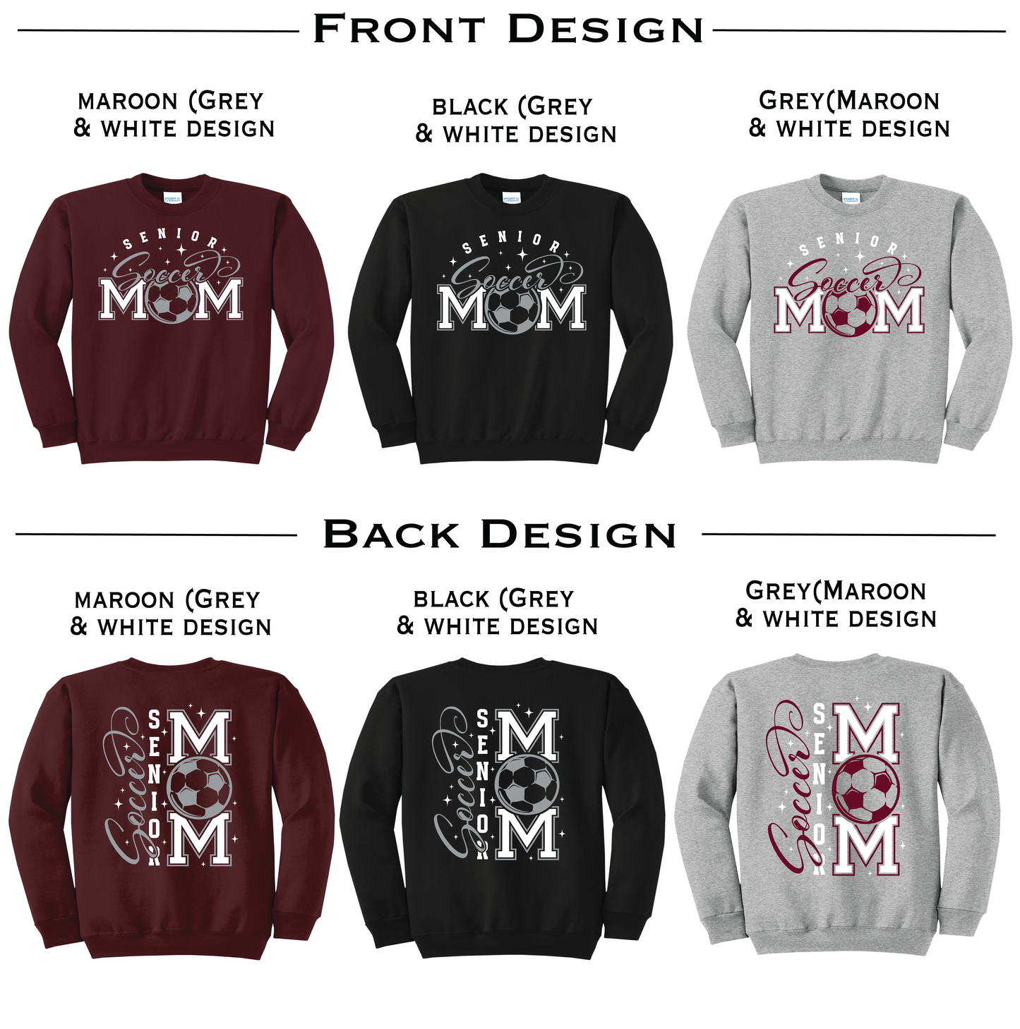 Senior Soccer Mom Custom Sweatshirt