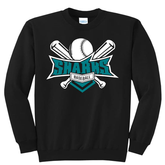 Sharks Baseball Crewneck Sweatshirt – Customizable Fan
