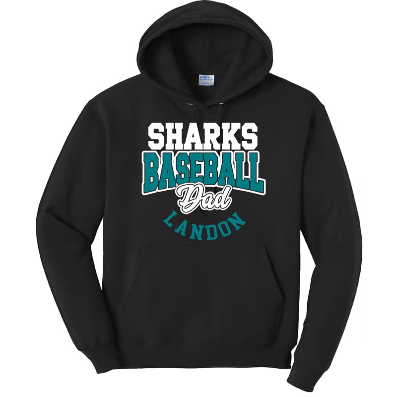 Sharks Baseball Dad Custom Sweatshirt Black / Small Clothing