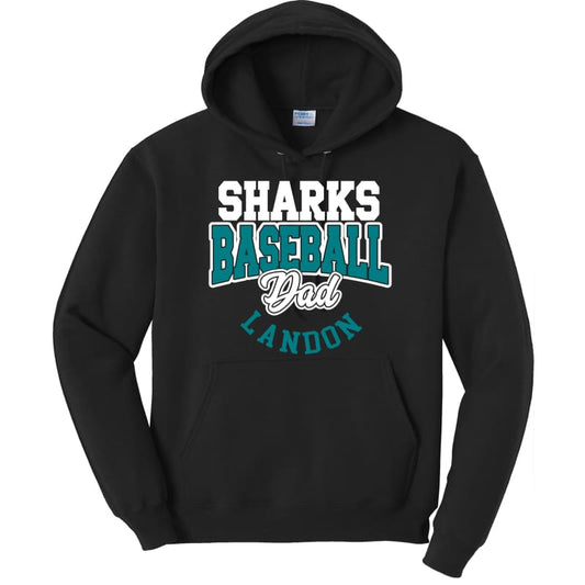Sharks Baseball Dad Custom Sweatshirt Black / Small Clothing