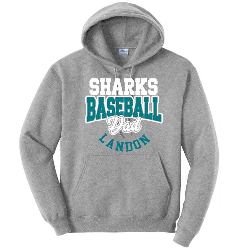 Sharks Baseball Dad Custom Sweatshirt Grey / Small Clothing