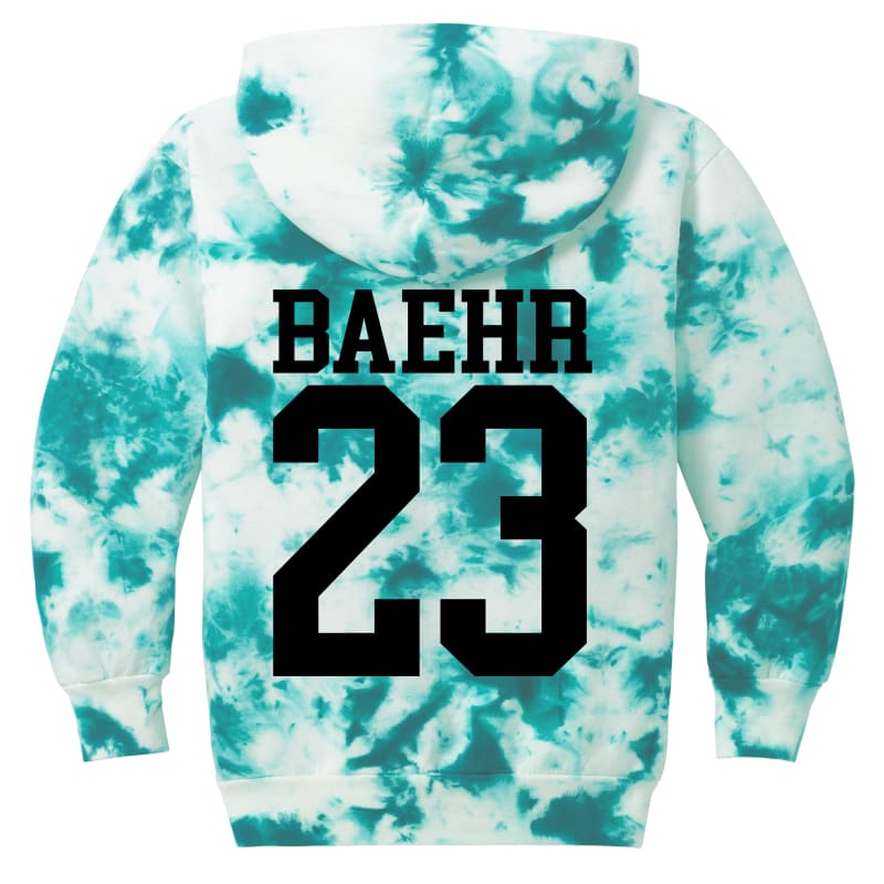 Sharks Baseball Tie-Dye Hoodie – Teal & White - Clothing