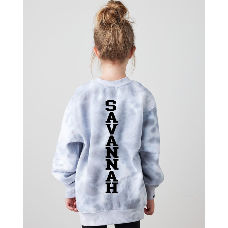 Smoke Grey Tie-Dye Fighting Fish Youth Sweatshirt