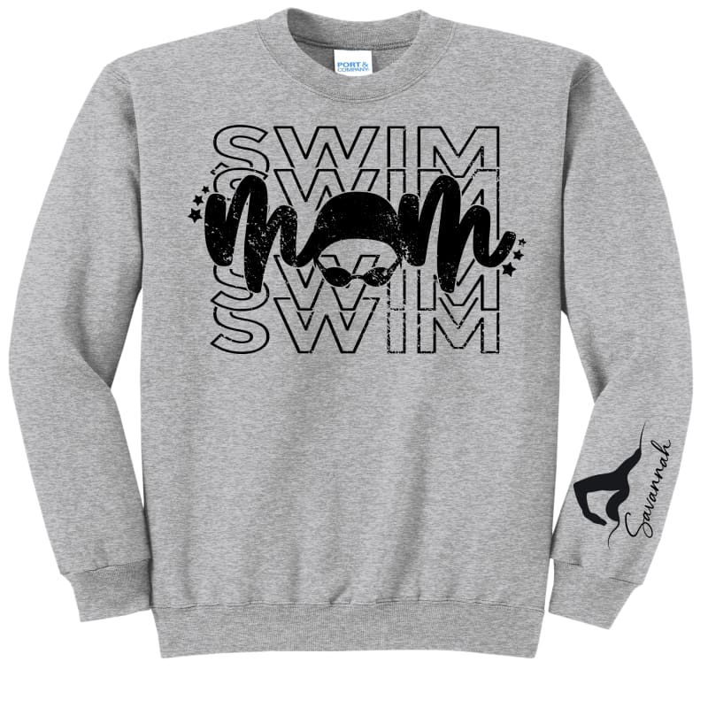 Swim Mom Custom Name Sweatshirt π©π§π¦πβοΈ - Clothing