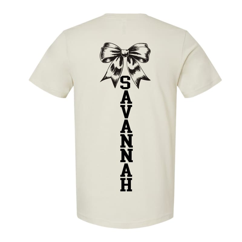 🎀 Swimming Mama Personalized Bow T-Shirt | Cheer Mom Tee