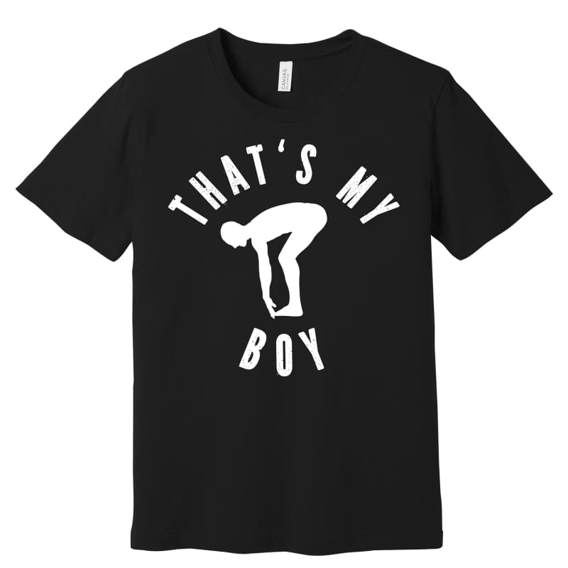 That’s My Boy - Personalized Swim Tee - Youth Small / Black