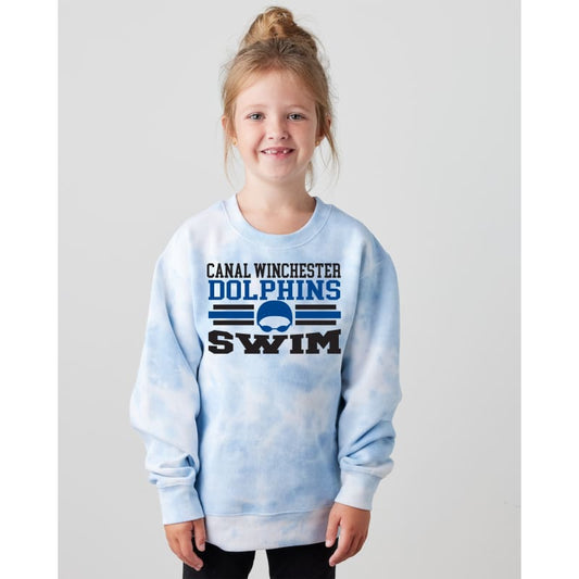 💙 Tie-Dye Swim Sweatshirt | Canal Winchester Dolphins