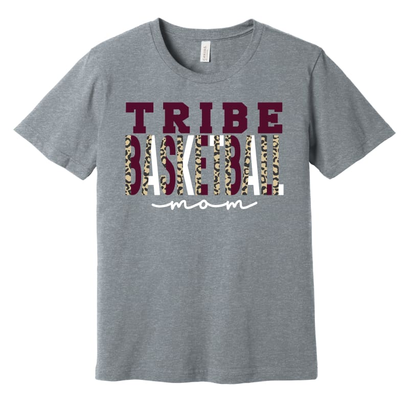 Tribe Leopard Grey Tee – Canal Winchester Basketball Mom