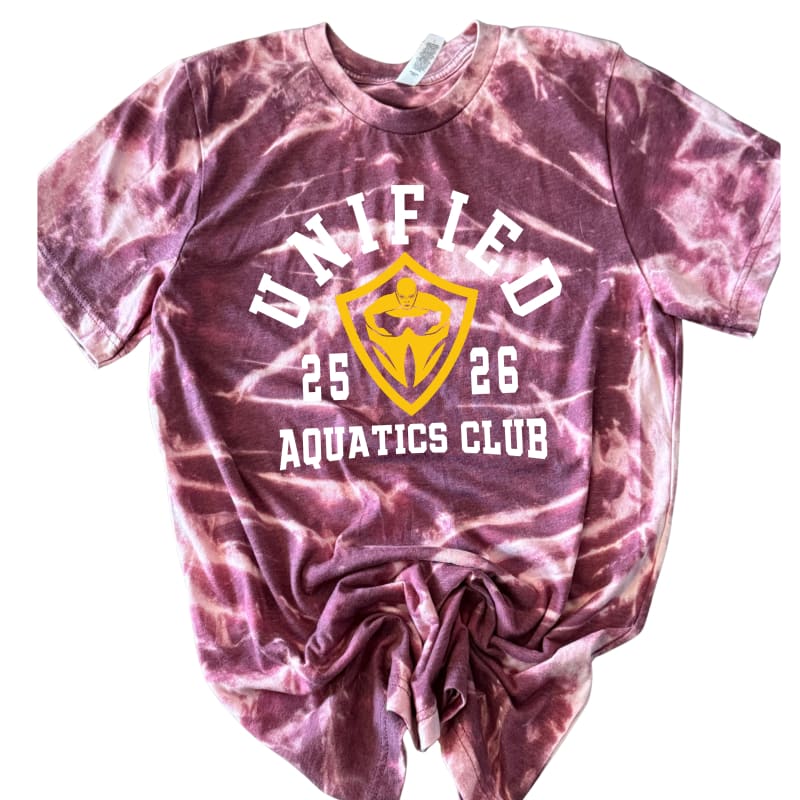Unified 25/26 Aquatics Club Scrunch Tie‑Dye Tee - Youth