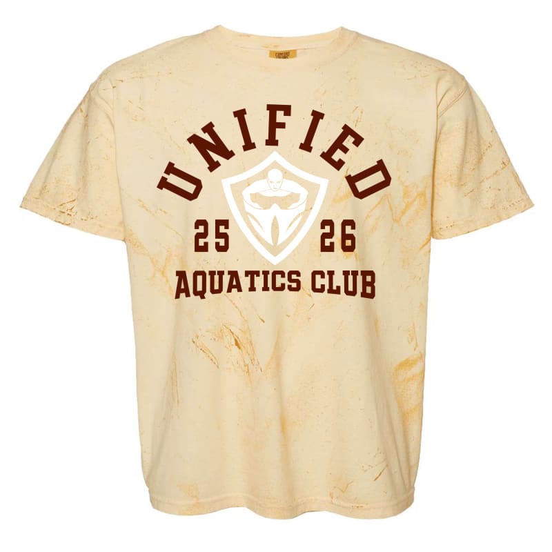 Unified Aquatics Club ’25/26 Shield’ Yellow Blast Tee